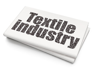 Image showing Manufacuring concept: Textile Industry on Blank Newspaper background