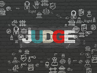 Image showing Law concept: Judge on wall background