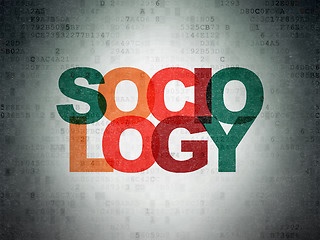 Image showing Learning concept: Sociology on Digital Paper background