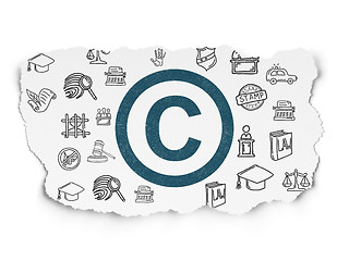 Image showing Law concept: Copyright on Torn Paper background