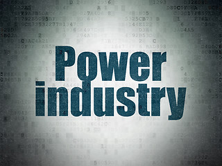 Image showing Industry concept: Power Industry on Digital Paper background