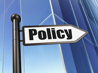 Image showing Insurance concept: sign Policy on Building background