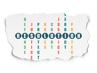 Image showing Law concept: Resolution in Crossword Puzzle