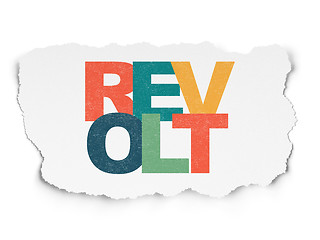 Image showing Politics concept: Revolt on Torn Paper background