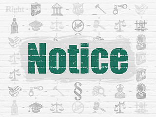 Image showing Law concept: Notice on wall background