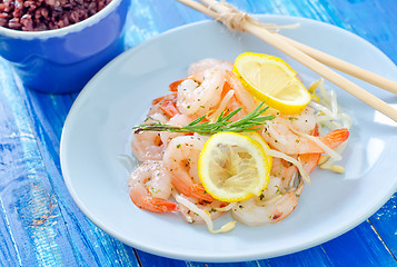 Image showing salad with shrimps