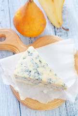Image showing blue cheese and pears