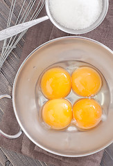 Image showing yolks and sugar