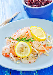 Image showing salad with shrimps