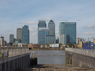 Image showing Canary Wharf in London