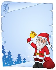 Image showing Santa Claus with bell theme parchment 4