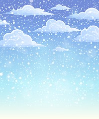 Image showing Winter sky theme background 1