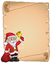 Image showing Santa Claus with bell theme parchment 3