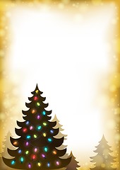 Image showing Christmas tree silhouette topic 9