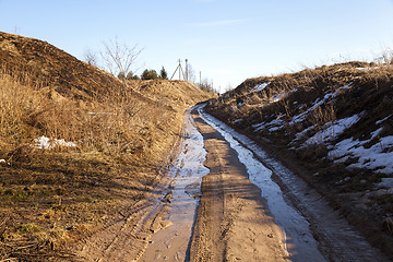 Image showing rural road in spring  