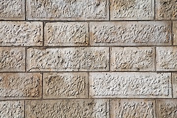 Image showing Wall of white stones