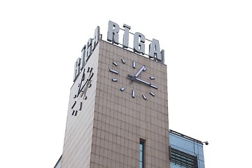 Image showing Riga station clock