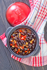 Image showing black beans with chili