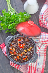 Image showing black beans with chili