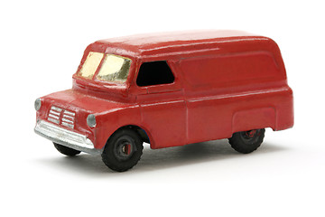 Image showing Fifties and Sixties toy retro red Van