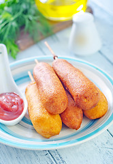 Image showing corndogs