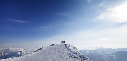 Image showing Panoramic view on top station of ropeway