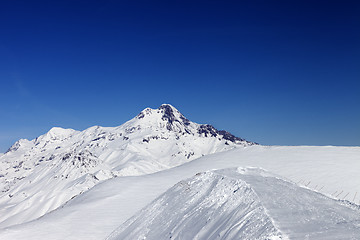 Image showing Views of Mount Kazbek at nice sun day