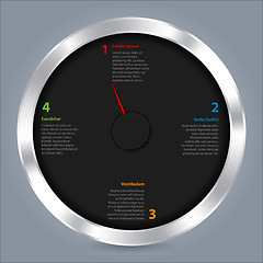 Image showing Abstract infographic design with adjustable needle