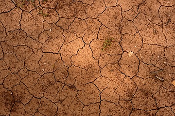 Image showing Dry soil closeup before rain