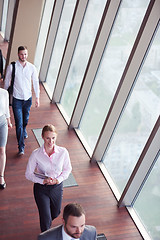 Image showing business people group walking