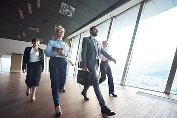 Image showing business people group walking