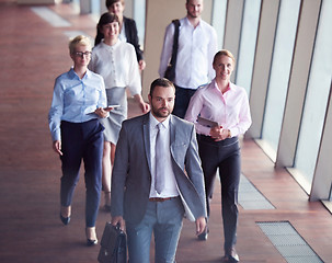 Image showing business people group walking