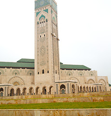 Image showing  muslim in  mosque the history  symbol   morocco  africa  minare