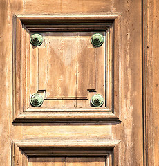 Image showing  in lonate pozzolo rusty brass brown knocker  