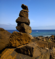 Image showing rock spain landscape  stone sky cloud 