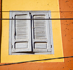 Image showing  window in morocco africa and old construction wal brick histori