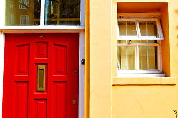 Image showing notting hill  area  in england old antique     wall door 