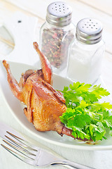 Image showing baked quail