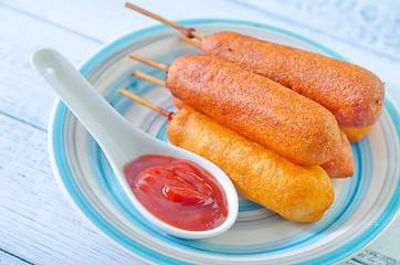 Image showing corndogs