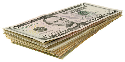 Image showing Stack of dollars banknotes_5