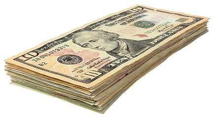 Image showing Stack of dollars banknotes_10