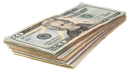 Image showing Stack of dollars banknotes_20