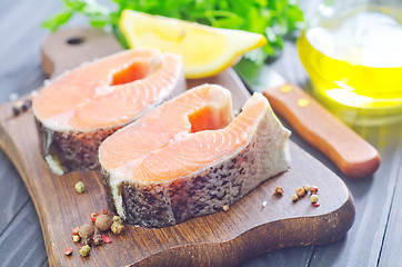 Image showing raw salmon