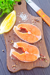 Image showing raw salmon