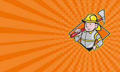 Image showing Business card Fireman Firefighter Emergency Worker