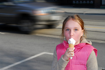 Image showing Girl ice cream