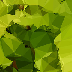 Image showing Avocado Green Abstract Low Polygon Background