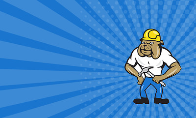 Image showing Business card Bulldog Construction Worker Hammer