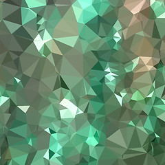 Image showing Caribbean Green Abstract Low Polygon Background