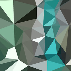 Image showing Persian Green Abstract Low Polygon Background